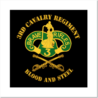 3rd Cavalry Regiment DUI - Blood and Steel Posters and Art